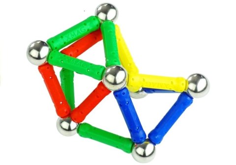 Klocki Magnetyczne Magnastix Patyczki Kulki Kolorowe 60el Klocki Magnetyczne Magnastix Patyczki Kulki Kolorowe 60el