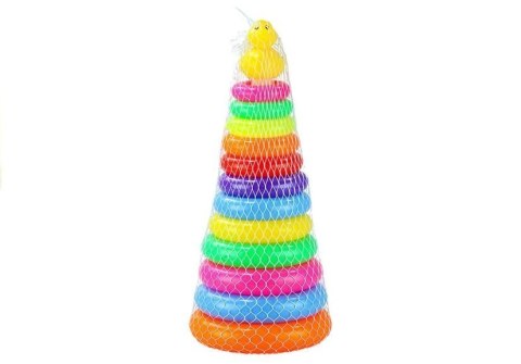 Piramidka z kółek Piramida 40cm Wysoka Układanka Piramidka z kółek Piramida 40cm Wysoka Układanka