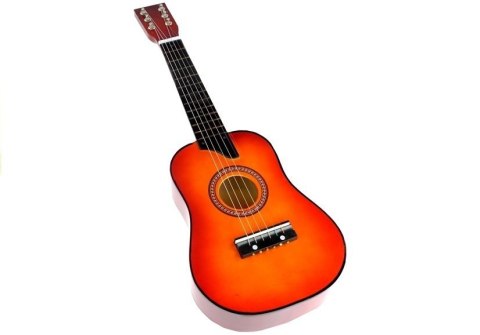 Gitara Drewniana Klasyczna z Kostką Czerwona 60 cm Gitara Drewniana Klasyczna z Kostką Czerwona 60 cm