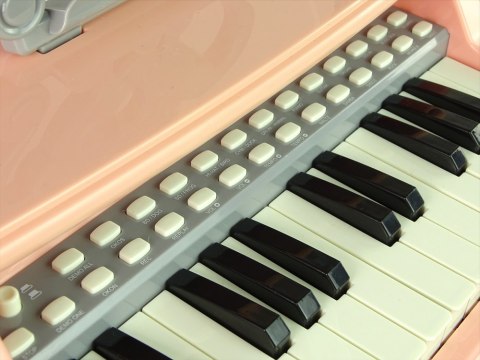 Elektryczne Pianinko Organy Różowe z Krzesłem 25 Klawiszy Elektryczne Pianinko Organy Różowe z Krzesłem 25 Klawiszy