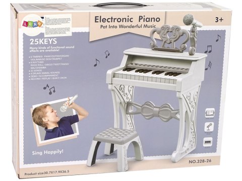 Elektryczne Pianinko Organy Turkusowe z Krzesłem 25 Klawiszy Elektryczne Pianinko Organy Turkusowe z Krzesłem 25 Klawiszy