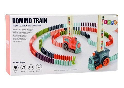 Interaktywna Lokomotywa Pociąg Układająca Domino Dźwięk Interaktywna Lokomotywa Pociąg Układająca Domino Dźwięk