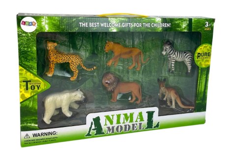 Zestaw Figurek Afryka Dzikie Zwierzęta Kangur Zebra Zestaw Figurek Afryka Dzikie Zwierzęta Kangur Zebra