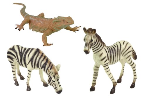 Zestaw Figurek Afryka Dzikie Zwierzęta Zebra Goryle Papuga Zestaw Figurek Afryka Dzikie Zwierzęta Zebra Goryle Papuga