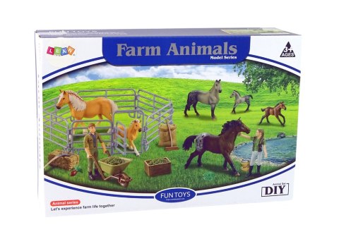 Zestaw Figurek Farma Do Złożenia Zagroda Konie Brązowe Zestaw Figurek Farma Do Złożenia Zagroda Konie Brązowe