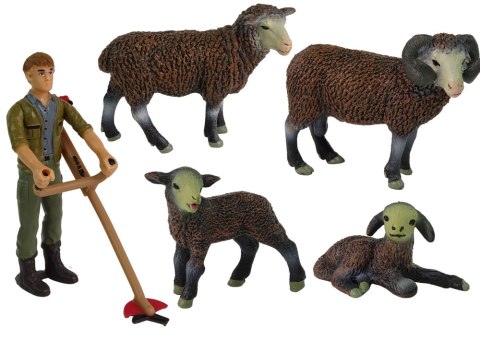 Zestaw Figurek Farma Wypas Owiec Farmer Owce Zagroda Zestaw Figurek Farma Wypas Owiec Farmer Owce Zagroda