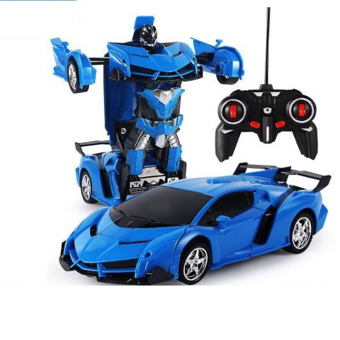 Auto Robot 2w1 R/C Pilot Światło Dźwięk Drift Niebieski Auto Robot 2w1 R/C Pilot Światło Dźwięk Drift Niebieski
