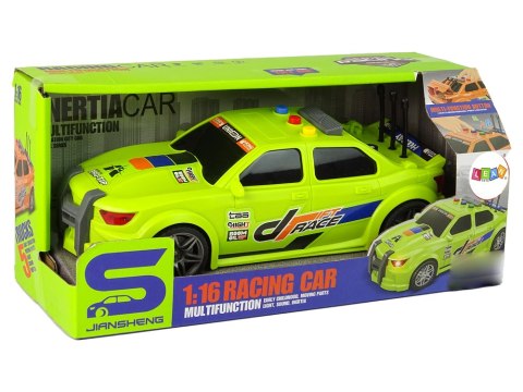 Auto Sportowe Wyścigowe 1:16 Zielony Dźwięk Auto Sportowe Wyścigowe 1:16 Zielony Dźwięk