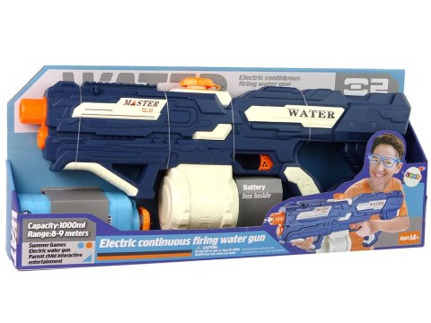 Duży Elektryczny Pistolet Na Wodę Na Akumulator Zasięg 9 m 1000 ml Duży Elektryczny Pistolet Na Wodę Na Akumulator Zasięg 9 m 1000 ml