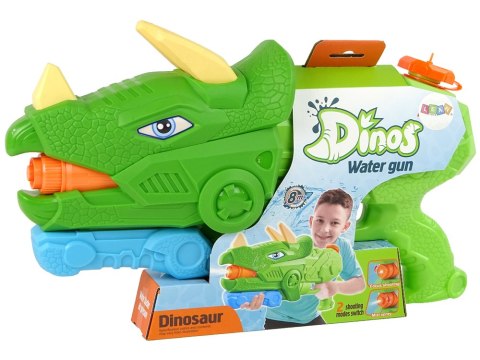 Pistolet Na Wodę Dinosaur Triceratops 1330 ml Zielony Zasięg 8 m Pistolet Na Wodę Dinosaur Triceratops 1330 ml Zielony Zasięg 8 m