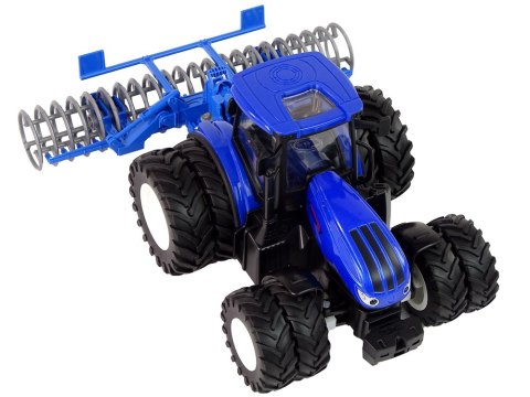 Traktor Zdalnie Sterowany 1:24 Niebieski Agregat Talerzowy Metal Traktor Zdalnie Sterowany 1:24 Niebieski Agregat Talerzowy Metal