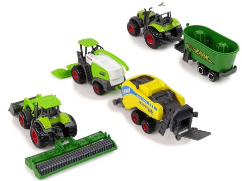 Zestaw 6 Pojazdów Rolniczych Traktor Kombajn Metalowe Elementy Zestaw 6 Pojazdów Rolniczych Traktor Kombajn Metalowe Elementy