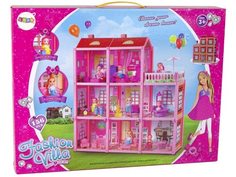 Domek Dla Lalek DIY Willa Lalka Wyposażenie Różowa Domek Dla Lalek DIY Willa Lalka Wyposażenie Różowa