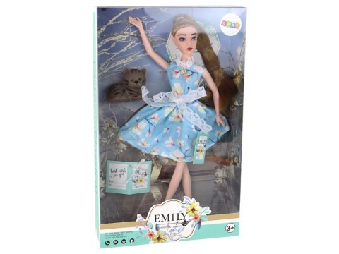 Lalka Dla Dzieci Emily Wiosenna Długie Włosy Niebieska Sukienka Kotek Lalka Dla Dzieci Emily Wiosenna Długie Włosy Niebieska Sukienka Kotek