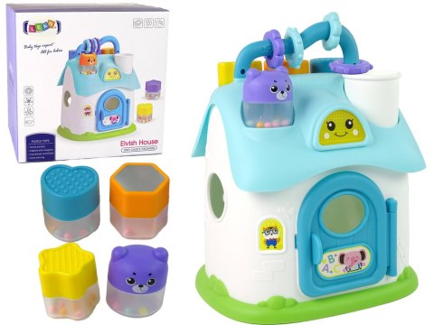 Domek Sorter Edukacyjny Niebieski Klocki Domek Sorter Edukacyjny Niebieski Klocki