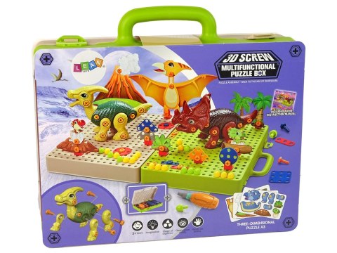Zestaw Plansza Klocki DIY Dinozaury Śrubokręt Zestaw Plansza Klocki DIY Dinozaury Śrubokręt