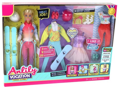 Lalka Dla Dzieci Anlily 4 Sporty Narty Snowboard Joga Balet Akcesoria Lalka Dla Dzieci Anlily 4 Sporty Narty Snowboard Joga Balet Akcesoria