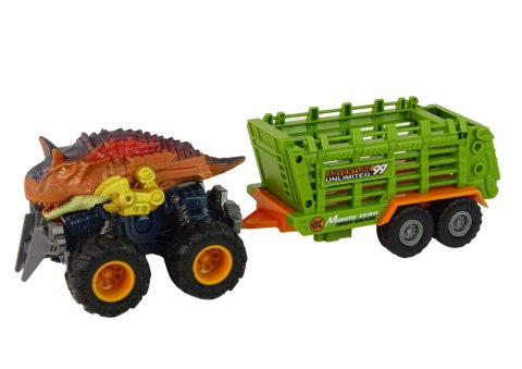 Pojazd z Motywem Dinozaura Przyczepa 4 Sztuki Dinozaurów Pojazd z Motywem Dinozaura Przyczepa 4 Sztuki Dinozaurów