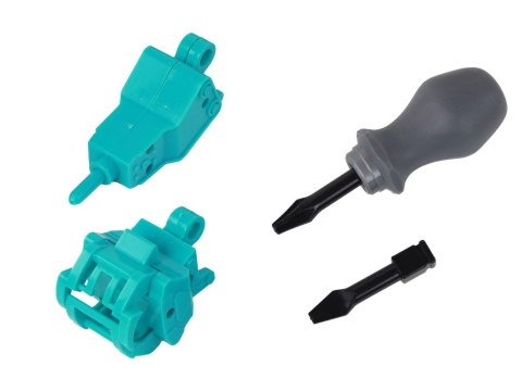 Koparka Zestaw DIY Niebieska Pojazd Budowlany Wiertnica Chwytak Koparka Zestaw DIY Niebieska Pojazd Budowlany Wiertnica Chwytak