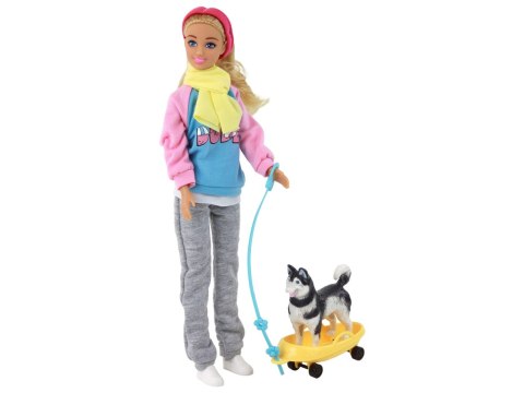 Lalka Anlily z Pieskiem Husky Sanki Zimowa Odsłona Lalka Anlily z Pieskiem Husky Sanki Zimowa Odsłona