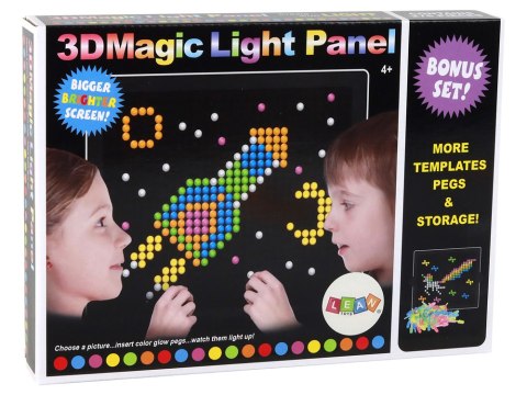 Magiczna Tablica Układanka 3D 276 Elementów Podświetlana Magiczna Tablica Układanka 3D 276 Elementów Podświetlana