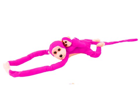Maskotka Pluszowa Małpka z Dzieckiem Ciemno Różowa 90 cm Maskotka Pluszowa Małpka z Dzieckiem Ciemno Różowa 90 cm