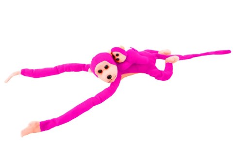 Maskotka Pluszowa Małpka z Dzieckiem Ciemno Różowa 90 cm Maskotka Pluszowa Małpka z Dzieckiem Ciemno Różowa 90 cm