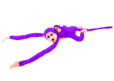 Maskotka Pluszowa Małpka z Dzieckiem Fioletowa 90 cm Maskotka Pluszowa Małpka z Dzieckiem Fioletowa 90 cm