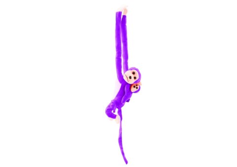 Maskotka Pluszowa Małpka z Dzieckiem Fioletowa 90 cm Maskotka Pluszowa Małpka z Dzieckiem Fioletowa 90 cm