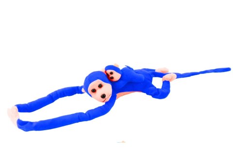 Maskotka Pluszowa Małpka z Dzieckiem Niebieska 90 cm Maskotka Pluszowa Małpka z Dzieckiem Niebieska 90 cm