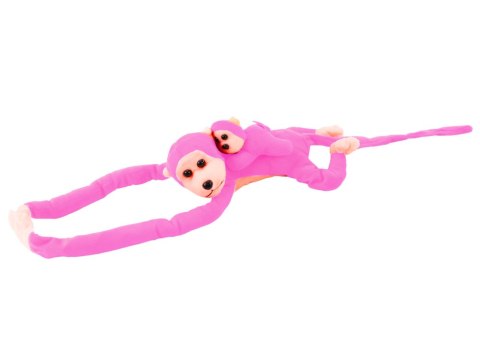 Maskotka Pluszowa Małpka z Dzieckiem Różowa 90 cm Maskotka Pluszowa Małpka z Dzieckiem Różowa 90 cm