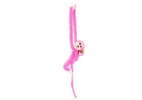 Maskotka Pluszowa Małpka z Dzieckiem Różowa 90 cm Maskotka Pluszowa Małpka z Dzieckiem Różowa 90 cm