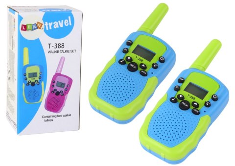 Walkie Talkie Krótkofalówki Zielono - Niebieski Zasięg 3km Dla Dzieci Walkie Talkie Krótkofalówki Zielono - Niebieski Zasięg 3km Dla Dzieci