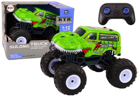 Auto Terenowe Zdalnie Sterowane 2.4G RC 1:12 Dinozaur Zielony Auto Terenowe Zdalnie Sterowane 2.4G RC 1:12 Dinozaur Zielony
