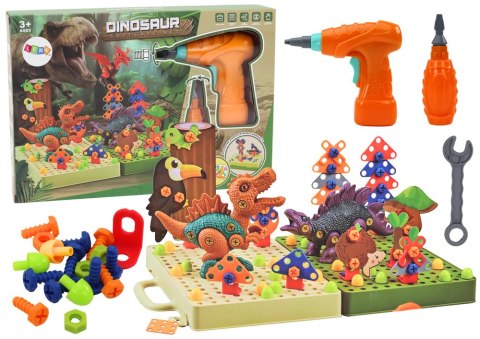 Klocki Puzzle Konstrukcyjne 3D DIY Dinozaury Rozkręcanie Wiertarka Klocki Puzzle Konstrukcyjne 3D DIY Dinozaury Rozkręcanie Wiertarka