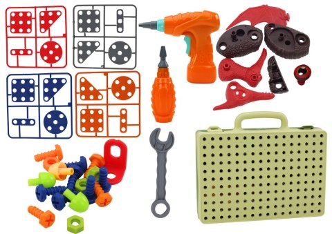 Klocki Puzzle Konstrukcyjne 3D DIY Dinozaury Rozkręcanie Wiertarka Klocki Puzzle Konstrukcyjne 3D DIY Dinozaury Rozkręcanie Wiertarka
