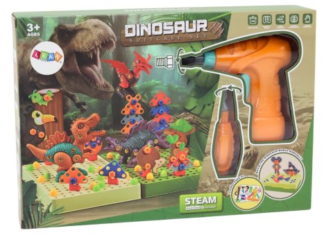 Klocki Puzzle Konstrukcyjne 3D DIY Dinozaury Rozkręcanie Wiertarka Klocki Puzzle Konstrukcyjne 3D DIY Dinozaury Rozkręcanie Wiertarka