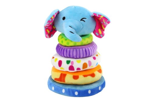 Piramidka Pluszowa Słoń Maskotka Edukacyjna Kolorowa 24 cm Piramidka Pluszowa Słoń Maskotka Edukacyjna Kolorowa 24 cm