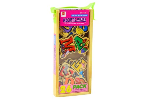 Zestaw Magnesy Drewniane Literki Obrazki 26 Sztuk Zestaw Magnesy Drewniane Literki Obrazki 26 Sztuk