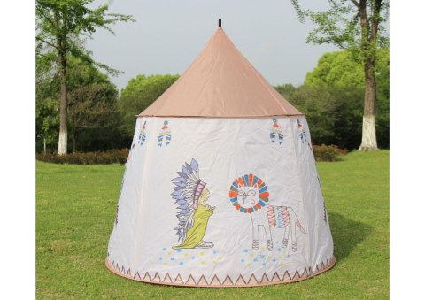 Namiot Indiański Tipi Dla Dzieci Beżowy 125 Cm Namiot Indiański Tipi Dla Dzieci Beżowy 125 Cm