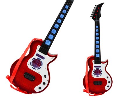 Gitara Elektryczna Dla Dzieci Światła Melodie Czerwona Gitara Elektryczna Dla Dzieci Światła Melodie Czerwona