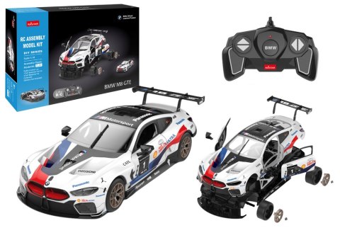 Klocki Konstrukcyjne Auto Rastar RC 1:18 BMW M8 GTE Białe 66 Elementów Klocki Konstrukcyjne Auto Rastar RC 1:18 BMW M8 GTE Białe 66 Elementów