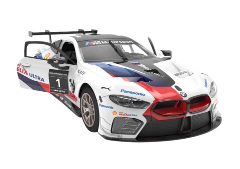 Klocki Konstrukcyjne Auto Rastar RC 1:18 BMW M8 GTE Białe 66 Elementów Klocki Konstrukcyjne Auto Rastar RC 1:18 BMW M8 GTE Białe 66 Elementów