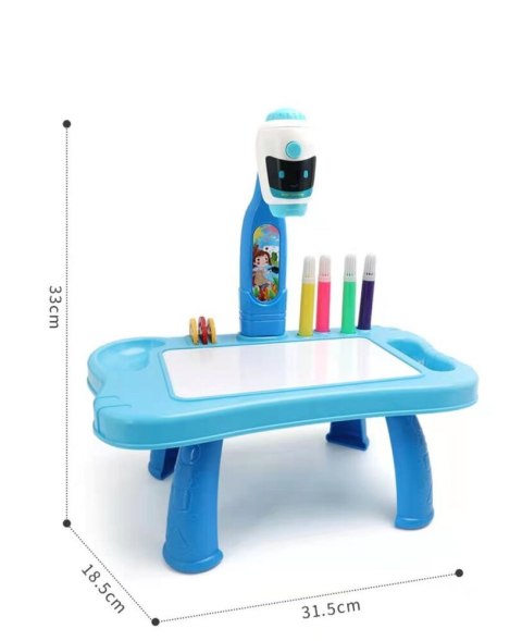 Mini Projektor Robot Stolik 2w1 Akcesoria Niebieski Mini Projektor Robot Stolik 2w1 Akcesoria Niebieski