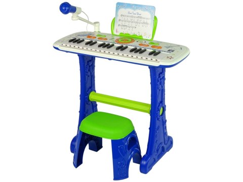 Elektryczne Pianino Keyboard Dla Dzieci Niebieskie Nuty USB Elektryczne Pianino Keyboard Dla Dzieci Niebieskie Nuty USB