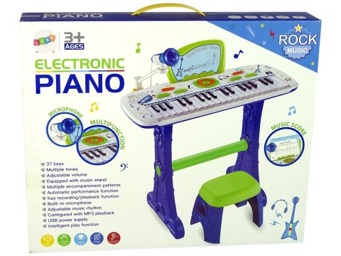 Elektryczne Pianino Keyboard Dla Dzieci Niebieskie Nuty USB Elektryczne Pianino Keyboard Dla Dzieci Niebieskie Nuty USB