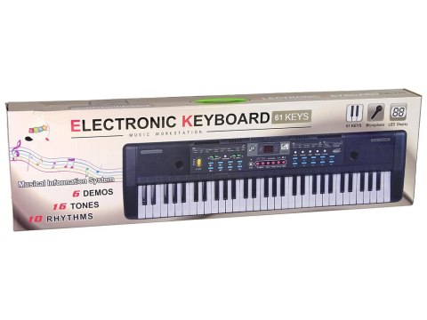 Keyboard MQ-6112 Mikrofon Uchwyt Na Nuty 61 Klawiszy Keyboard MQ-6112 Mikrofon Uchwyt Na Nuty 61 Klawiszy
