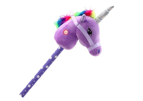 Pluszowa Głowa Jednorożca Na Kiju Hobby Horse Jednorożec Fioletowy Dźwięki Pluszowa Głowa Jednorożca Na Kiju Hobby Horse Jednorożec Fioletowy Dźwięki