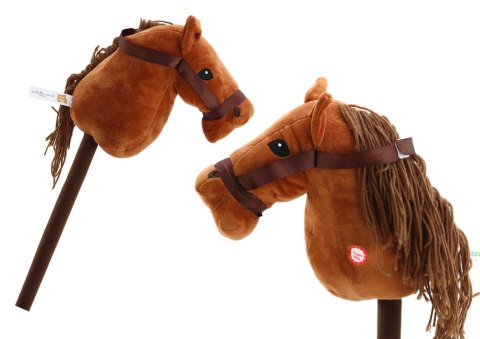 Pluszowa Głowa Konia Na Kiju Hobby Horse Koń Długowłosy Brązowy Dźwięki Pluszowa Głowa Konia Na Kiju Hobby Horse Koń Długowłosy Brązowy Dźwięki