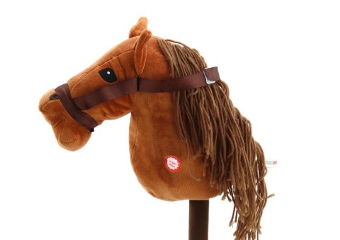 Pluszowa Głowa Konia Na Kiju Hobby Horse Koń Długowłosy Brązowy Dźwięki Pluszowa Głowa Konia Na Kiju Hobby Horse Koń Długowłosy Brązowy Dźwięki